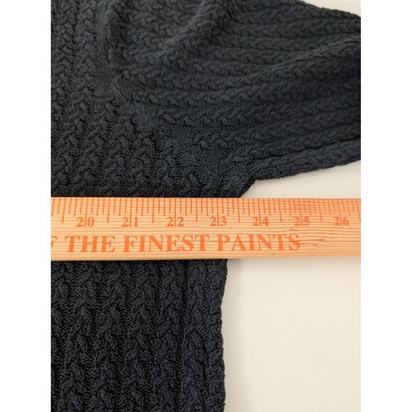 Talbots Textured Sweater Womens Size XL Blue Knit Made in Italy Long Sleeve - Picture 8 of 9